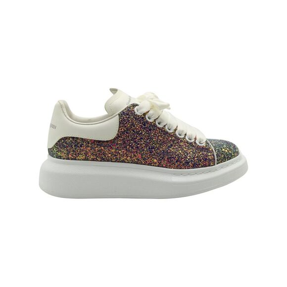 Alexander McQueen Oversized Sneakers In Multicolor Glitter - Picture 1 of 9